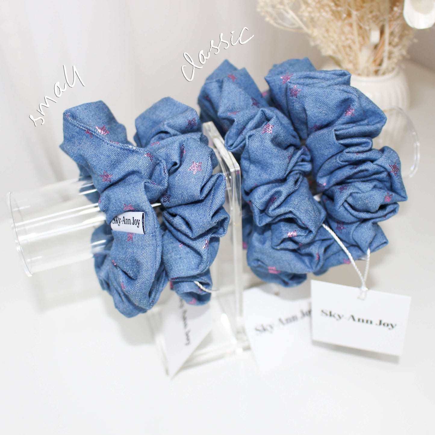 Star Scrunchie - Chambray - Classic