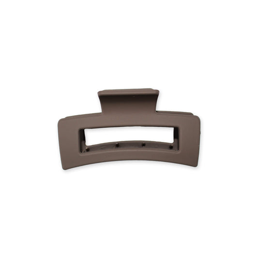 Dark brown matte hair claw, medium size, great for keeping hair off face,  nice accessory to any outfit