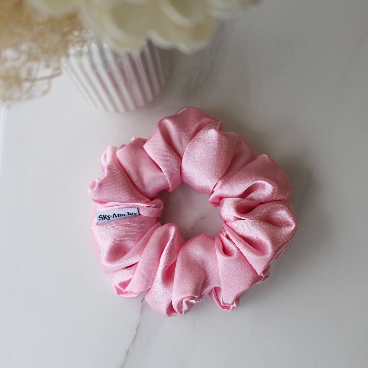 Satin Scrunchie - Candy Pink- Classic