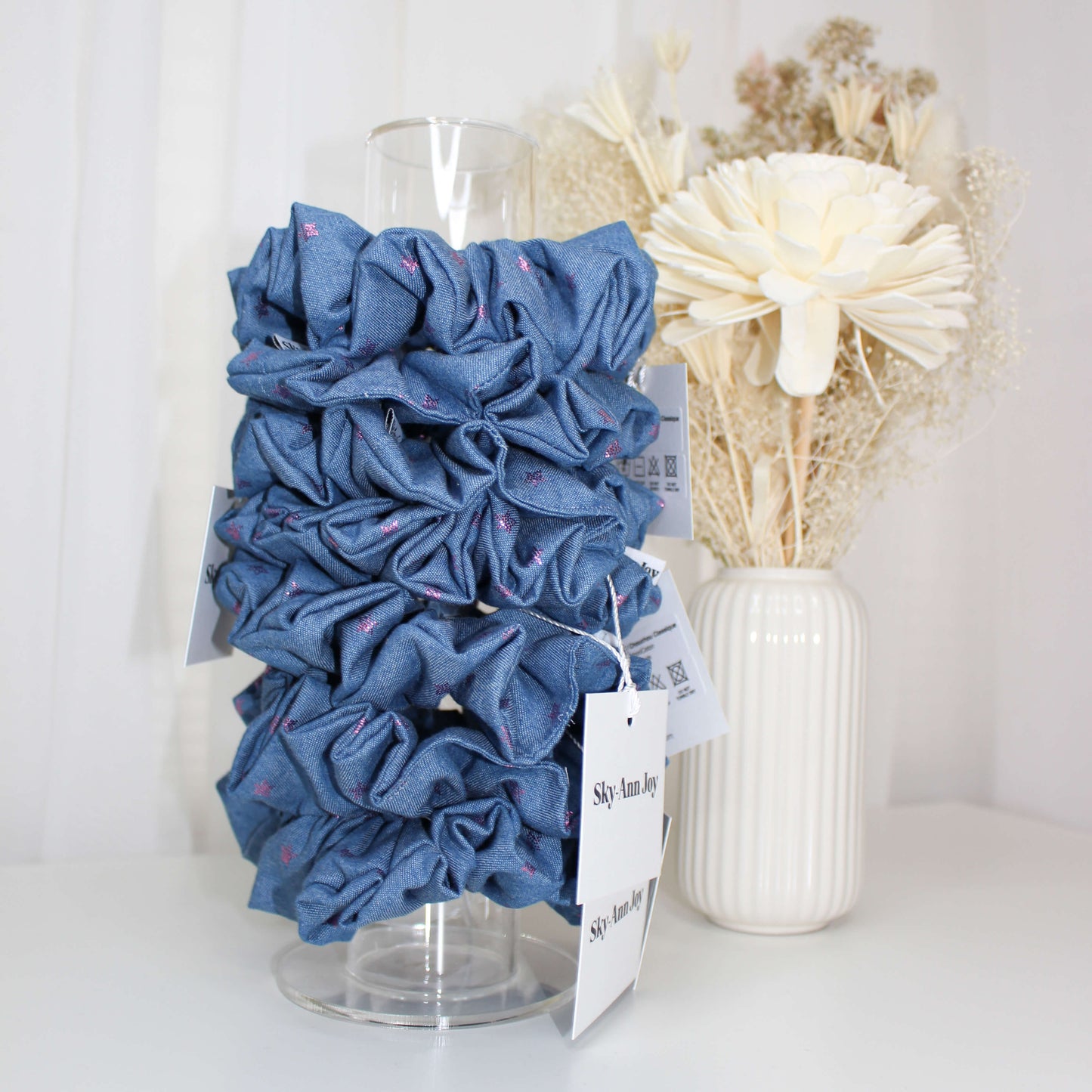 Star Scrunchie - Chambray - Classic